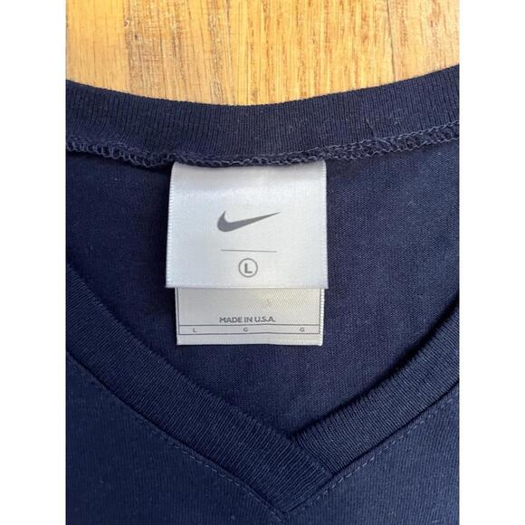 Vintage Nike Middle Swoosh Women’s L T-Shirt Navy Made In USA - Picture 4 of 7